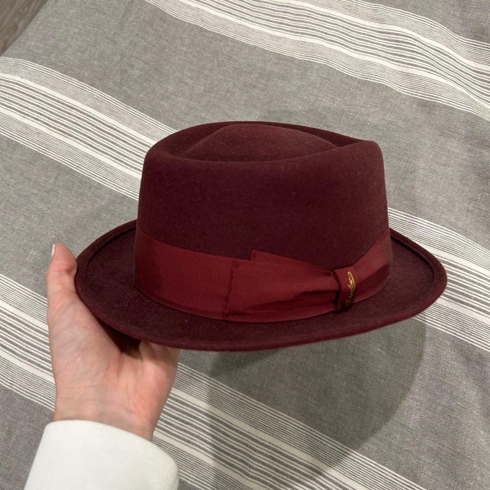 Borsalino Burgundy Felt Hat